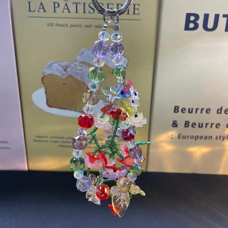 Beaded Phone Chain for Summer Colorful Trendy Accessory Bag Car Key Pendant Earphone Case Holder for Travel