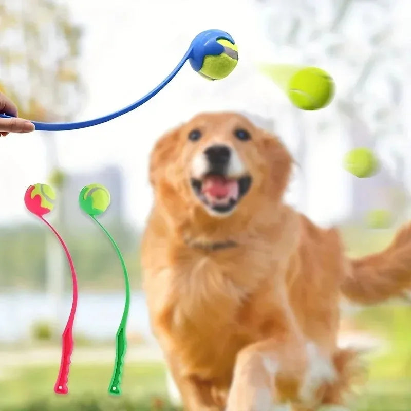 Dog Ball Launcher Toy Manual Tennis Ball Thrower for Dogs Outdoor Interactive Fetch Training Tool Pet Accessories Long Handle