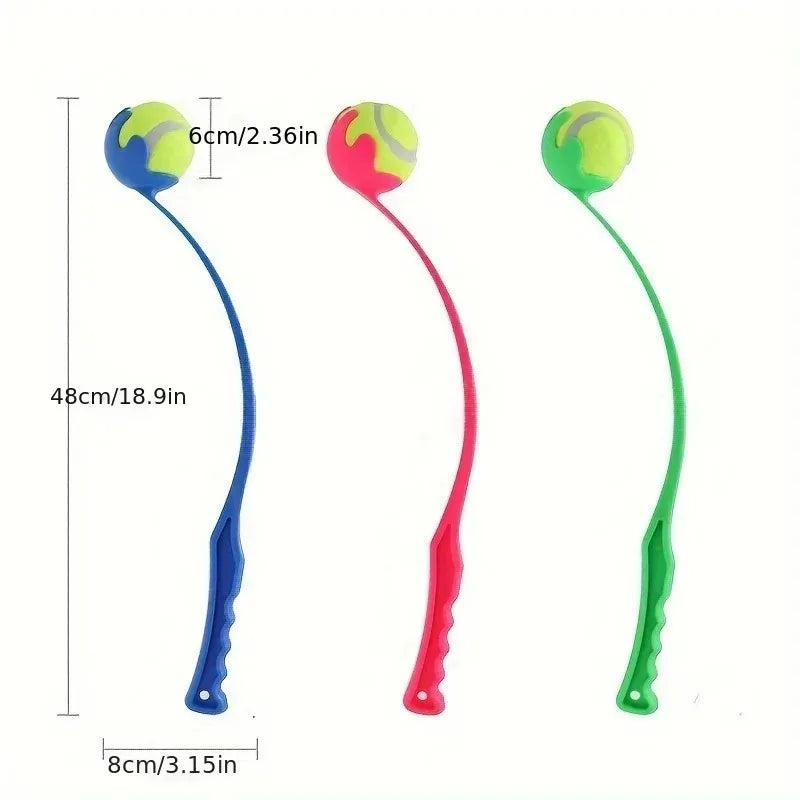 Dog Ball Launcher Toy Manual Tennis Ball Thrower for Dogs Outdoor Interactive Fetch Training Tool Pet Accessories Long Handle