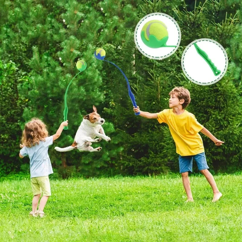 Dog Ball Launcher Toy Manual Tennis Ball Thrower for Dogs Outdoor Interactive Fetch Training Tool Pet Accessories Long Handle